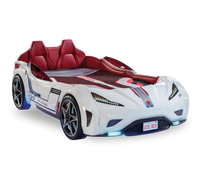 Gts მანქანა საწოლი (თეთრი) (99x191 სმ)